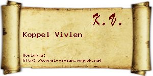 Koppel Vivien névjegykártya